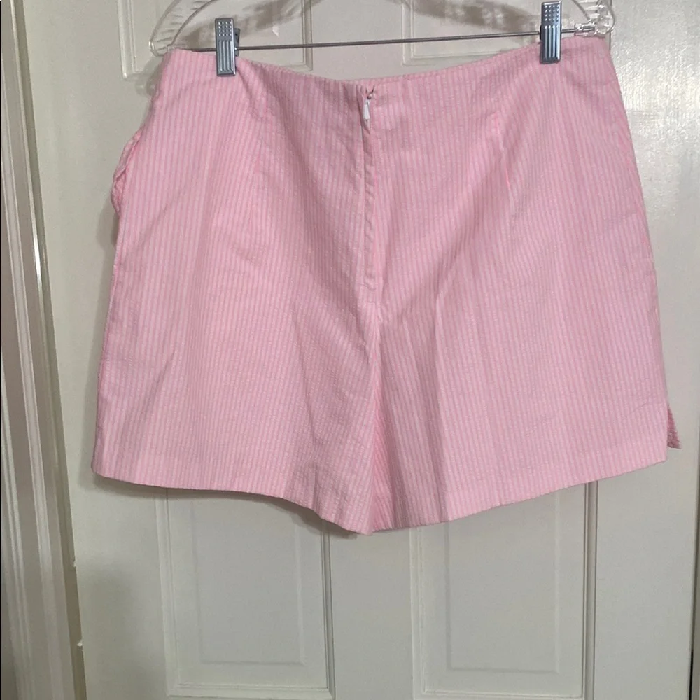 Lilly Pulitzer Faye Skort Capri Coral Seersucker Size 14 NWT - Picture 4 of 4